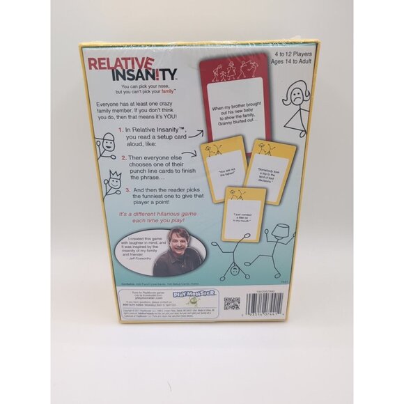 Relative Insanity Adult Family Party Game Jeff Foxworthy Card Game - Picture 2 of 2
